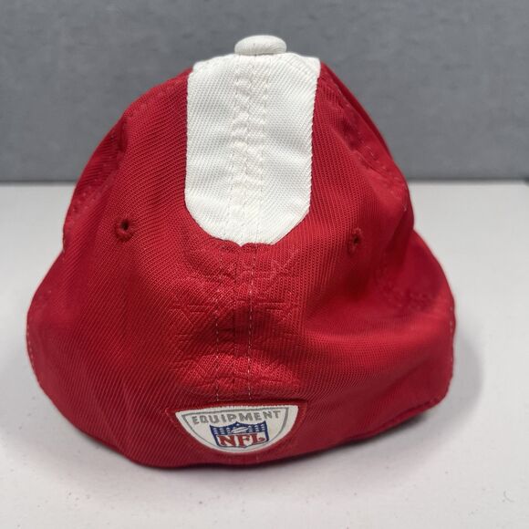 Kansas City Chiefs Hat Reebok AFC West Stretch Fitted Cap Red White One Size NFL - Picture 4 of 8